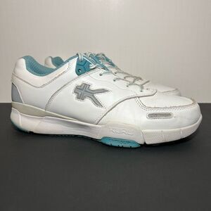 Womens KURU Kinetic Anti-Slip White Leather Athletic Sneakers / Size 9
